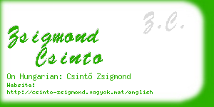 zsigmond csinto business card